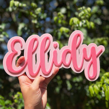 Load image into Gallery viewer, Double Layered Acrylic Name Wall Plaque