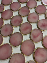 Load image into Gallery viewer, Pink Personalised Agate Resin Coaster