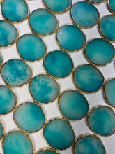 Load image into Gallery viewer, Blue Personalised Agate Resin Coaster
