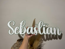 Load image into Gallery viewer, Double Layered Acrylic Name Wall Plaque