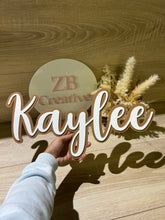 Load image into Gallery viewer, Double Layered Acrylic Name Wall Plaque