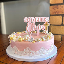 Load image into Gallery viewer, Christening Cake Topper