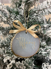 Load image into Gallery viewer, Personalised Christmas Resin Agate Ornament