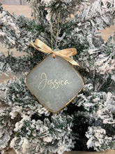 Load image into Gallery viewer, Personalised Christmas Resin Agate Ornament