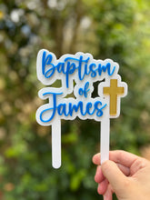 Load image into Gallery viewer, Christening Cake Topper