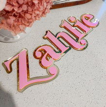 Load image into Gallery viewer, Double Layered Acrylic Name Wall Plaque