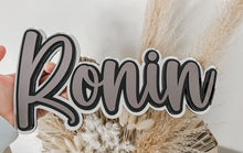 Load image into Gallery viewer, Triple Layered Acrylic Name Wall Plaque