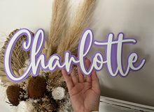 Load image into Gallery viewer, Double Layered Acrylic Name Wall Plaque