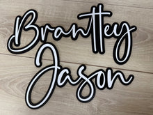 Load image into Gallery viewer, Double Layered Acrylic Name Wall Plaque