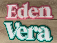 Load image into Gallery viewer, Triple Layered Acrylic Name Wall Plaque