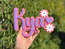 Load image into Gallery viewer, Double Layer Plaque 1 name with Decor