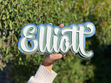 Load image into Gallery viewer, Triple Layered Acrylic Name Wall Plaque