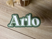 Load image into Gallery viewer, Triple Layered Acrylic Name Wall Plaque