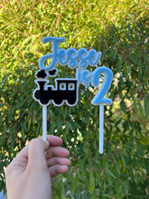 Load image into Gallery viewer, Train theme cake topper