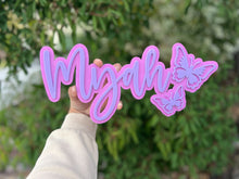 Load image into Gallery viewer, Double Layer Plaque 1 name with Decor