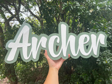 Load image into Gallery viewer, Double Layered Acrylic Name Wall Plaque