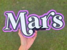 Load image into Gallery viewer, Triple Layered Acrylic Name Wall Plaque