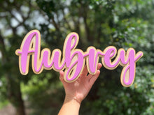 Load image into Gallery viewer, Double Layered Acrylic Name Wall Plaque