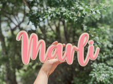 Load image into Gallery viewer, Double Layered Acrylic Name Wall Plaque