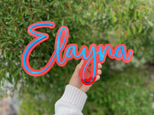 Load image into Gallery viewer, Double Layered Acrylic Name Wall Plaque
