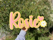 Load image into Gallery viewer, Double Layer Plaque 1 name with Decor