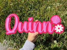 Load image into Gallery viewer, Double Layer Plaque 1 name with Decor