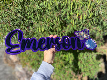 Load image into Gallery viewer, Double Layer Plaque 1 name with Decor