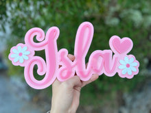 Load image into Gallery viewer, Double Layer Plaque 1 name with Decor