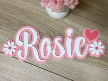 Load image into Gallery viewer, Double Layer Plaque 1 name with Decor