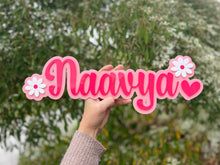 Load image into Gallery viewer, Double Layer Plaque 1 name with Decor