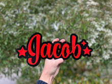 Load image into Gallery viewer, Double Layer Plaque 1 name with Decor