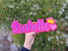 Load image into Gallery viewer, Double Layer Plaque 1 name with Decor