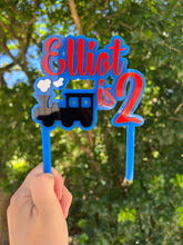 Load image into Gallery viewer, Train theme cake topper