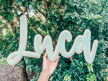 Load image into Gallery viewer, Double Layered Acrylic Name Wall Plaque