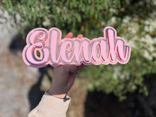 Load image into Gallery viewer, Triple Layered Acrylic Name Wall Plaque