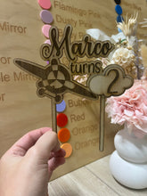 Load image into Gallery viewer, Aeroplane Cake Topper Wood