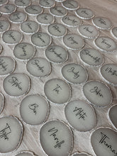 Load image into Gallery viewer, White Round Personalised Agate Resin Coaster