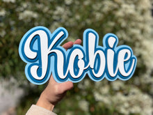 Load image into Gallery viewer, Triple Layered Acrylic Name Wall Plaque