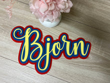 Load image into Gallery viewer, Triple Layered Acrylic Name Wall Plaque