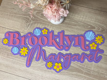 Load image into Gallery viewer, Large First & Middle Name Acrylic Plaque With Theme