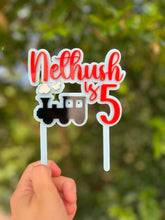 Load image into Gallery viewer, Train theme cake topper