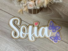 Load image into Gallery viewer, Double Layer Plaque 1 name with Decor