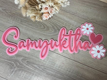 Load image into Gallery viewer, Double Layer Plaque 1 name with Decor