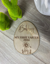 Load image into Gallery viewer, Easter wood engraved photo prop