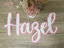 Load image into Gallery viewer, Double Layered Acrylic Name Wall Plaque