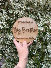 Load image into Gallery viewer, Baby Announcement Wood Plaque