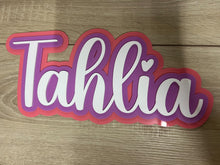 Load image into Gallery viewer, Triple Layered Acrylic Name Wall Plaque