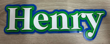 Load image into Gallery viewer, Triple Layered Acrylic Name Wall Plaque