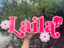 Load image into Gallery viewer, Double Layer Plaque 1 name with Decor