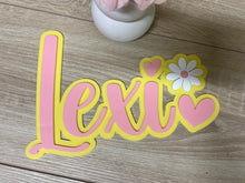 Load image into Gallery viewer, Double Layer Plaque 1 name with Decor